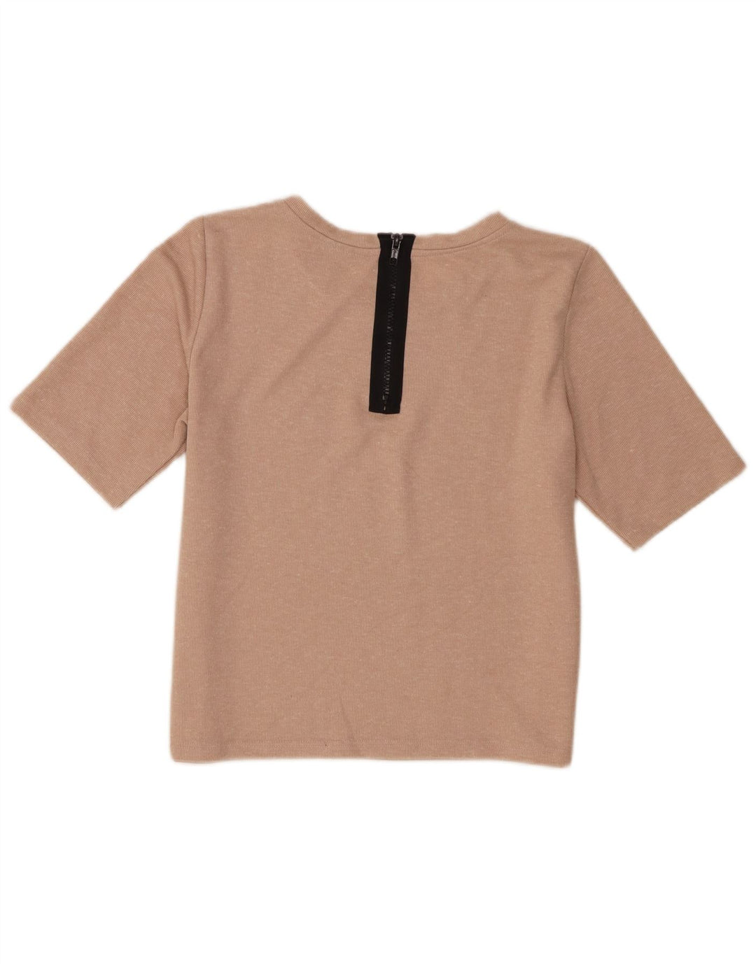 Topshop T-shirt corta da donna Top UK 10 piccola poliestere beige