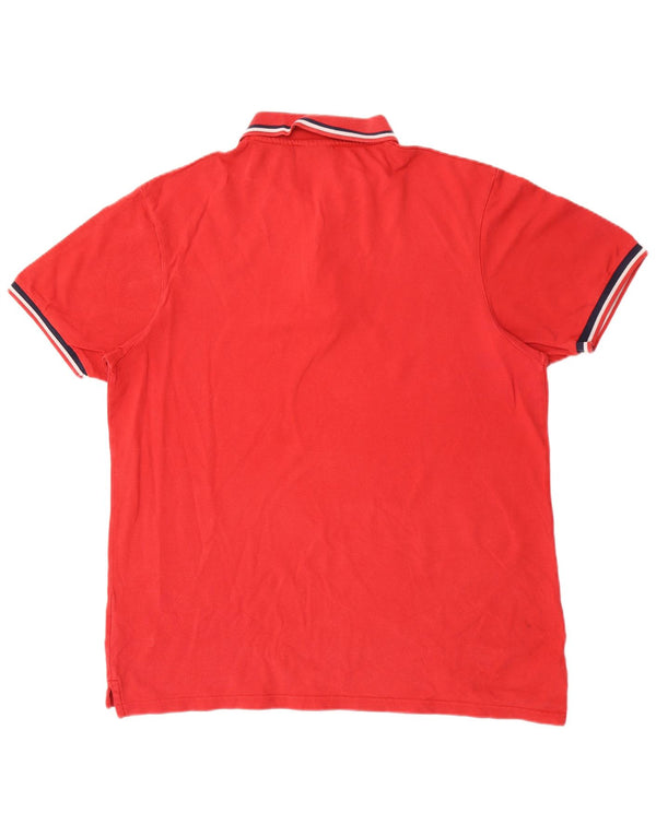 Polo da uomo Fila 2XL in cotone rosso
