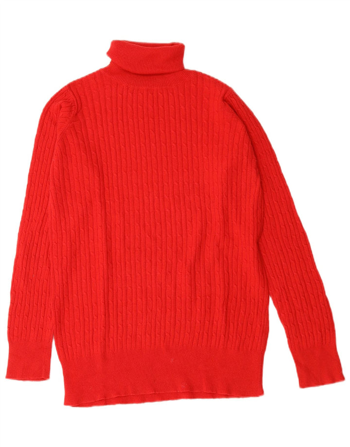 Maglione maglione a collo alto da donna Zara UK 14 grande rosso
