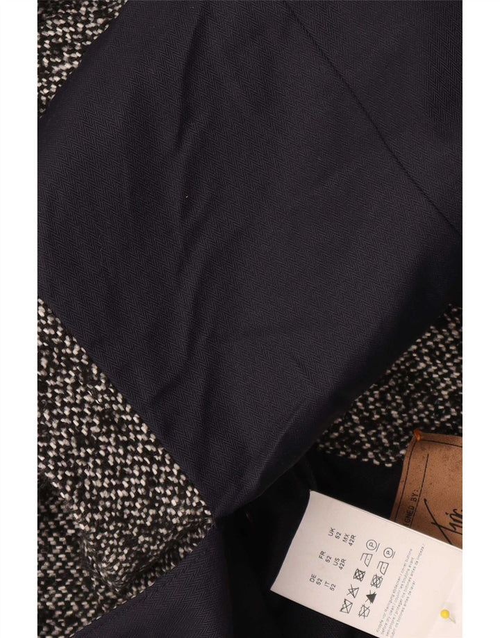 Cappotto da uomo Hugo Boss UK 52 XL Poliacrilico chiazzato grigio