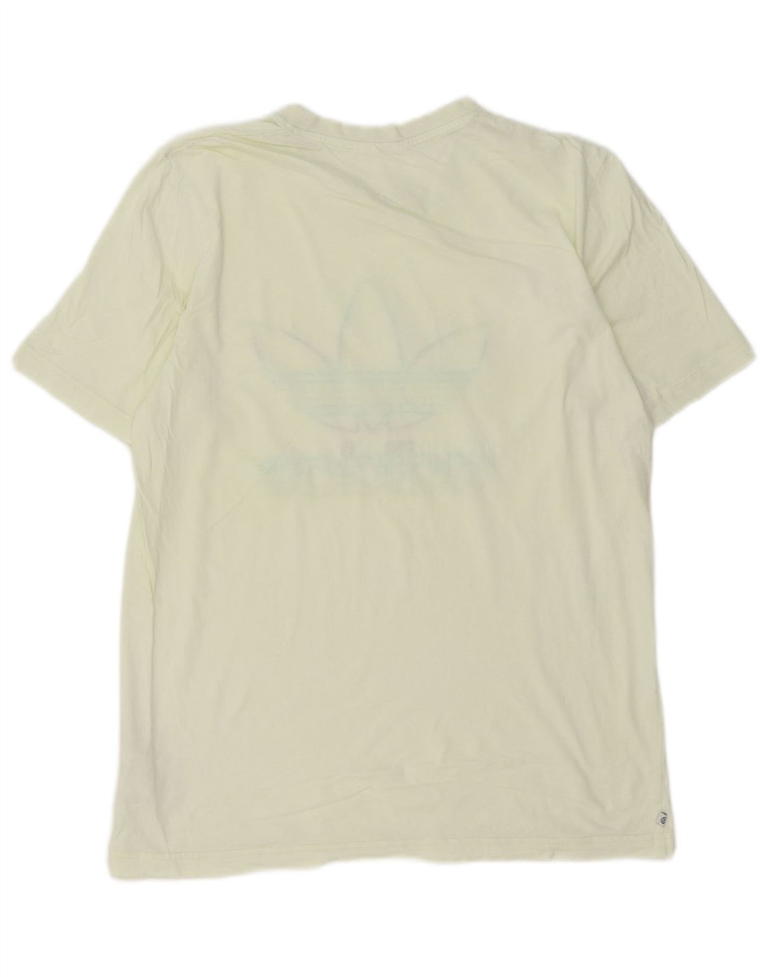 T-shirt grafica da uomo Adidas Top in cotone giallo medio
