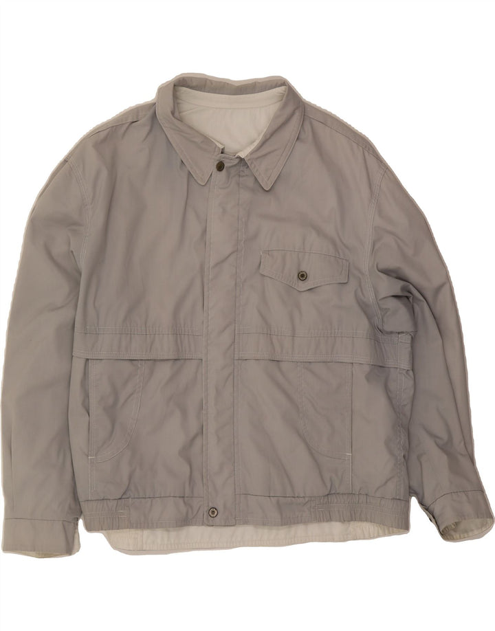 FACIBA Mens Reversible Jacket UK 40 Large Grey Colourblock Vintage Faciba and Second-Hand Faciba from Messina Hembry 