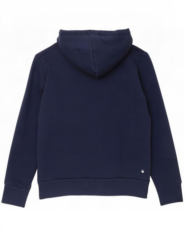 Puma Womens Graphic Hoodie Jumper UK 12 Medium Navy Blue