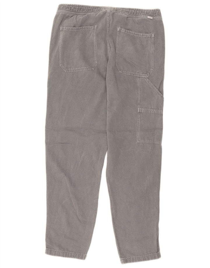 Pantaloni cargo dritti da donna ZARA grandi W32 L29 cotone grigio