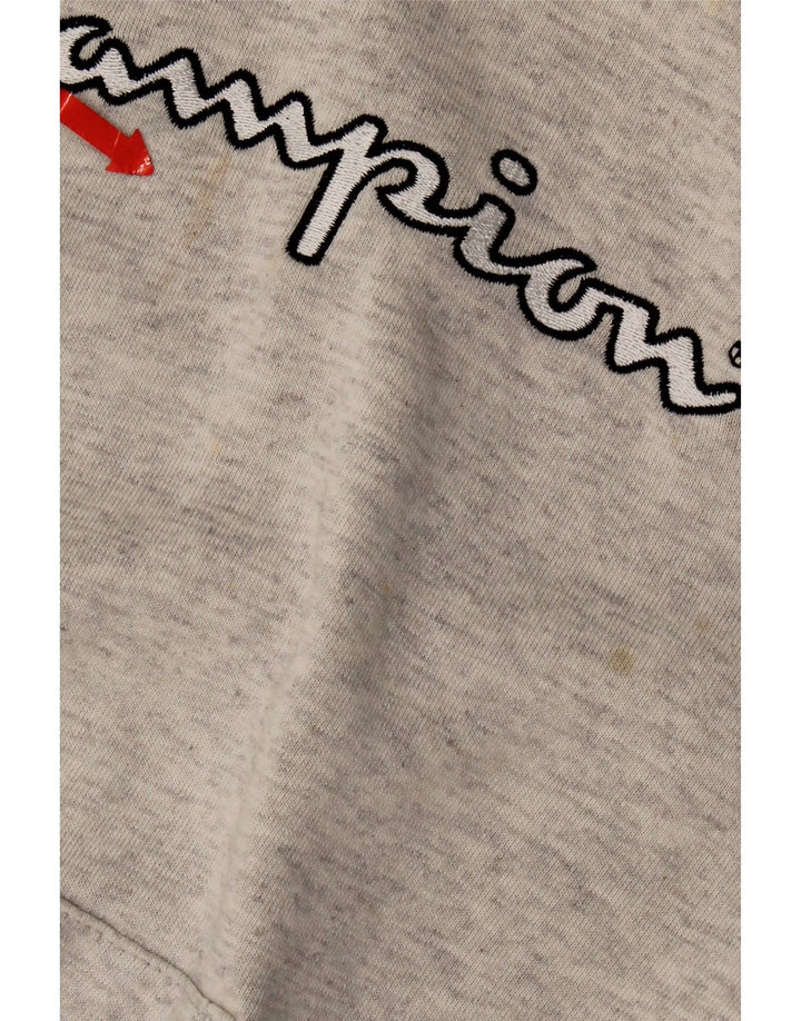 Felpa con cappuccio grafica da uomo Champion XL grigia