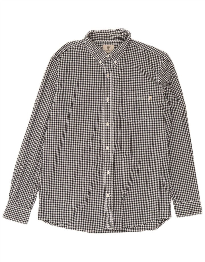 Camicia Timberland da uomo con vestibilità regolare, grande in cotone a quadretti blu navy
