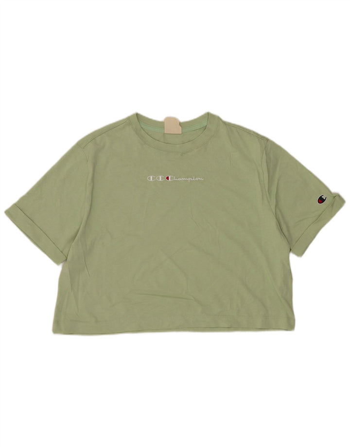 T-shirt grafica corta da donna Champion UK 14 Cotone verde medio