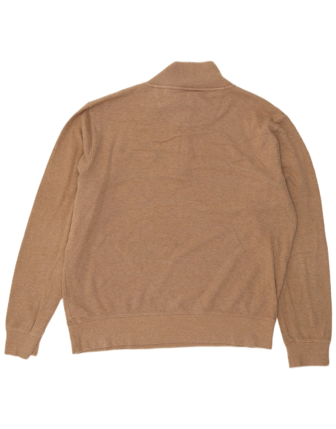 Gant Maglione da uomo con zip e collo 3XL in cotone beige