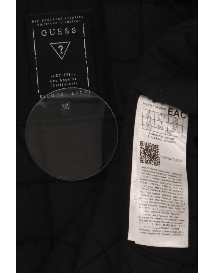 Giubbotto Parka con cappuccio da bambino Guess 13-14 anni 2XL Nero Poliammide