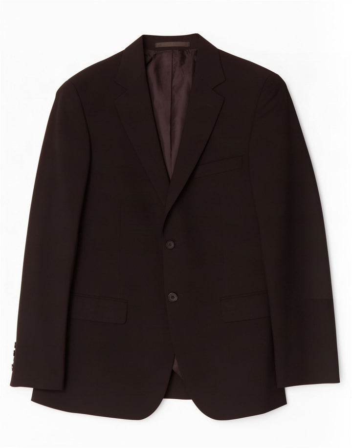Giacca blazer a 2 bottoni da uomo Marks & Spencer UK 40 poliestere nero medio