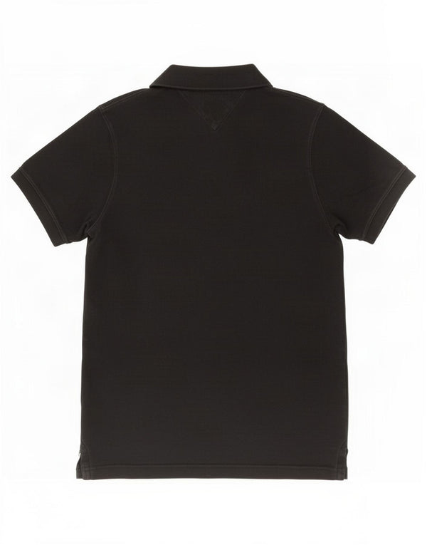 Polo da uomo Tommy Hilfiger grande in cotone nero