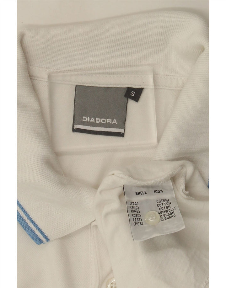 Polo Diadora Uomo Small Bianca in Cotone