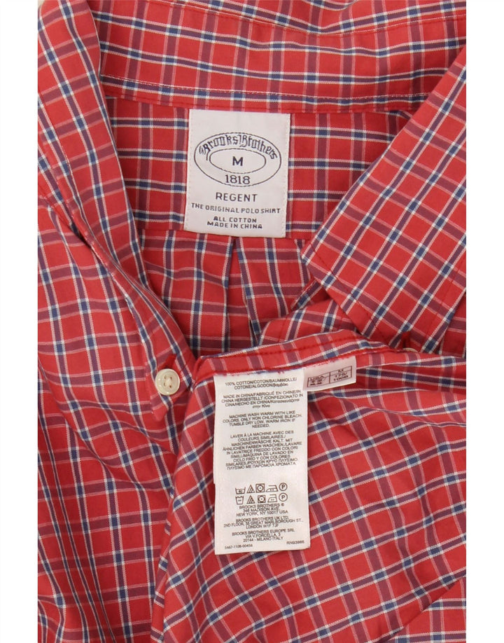 Camicia Regent da uomo Brooks Brothers in cotone a quadri rossi medi