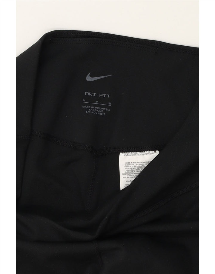 NIKE Womens Dri Fit Capri Leggings UK 12 Medium Black Polyester Vintage Nike and Second-Hand Nike from Messina Hembry 