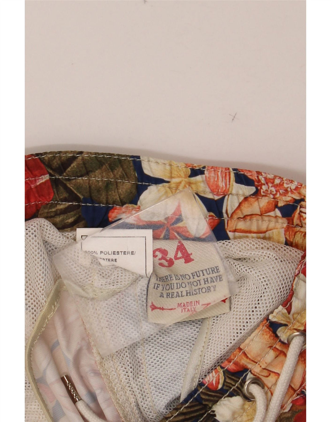 ROY ROGERS Pantaloncini da bagno da uomo Grandi in poliestere floreale multicolore