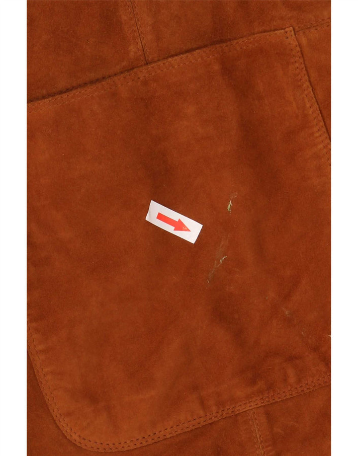Giacca Pelle Scamosciata Donna Gallotti IT 44 Pelle Marrone Medio