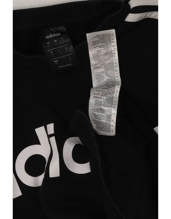 Felpa grafica da uomo Adidas Maglione piccolo cotone nero