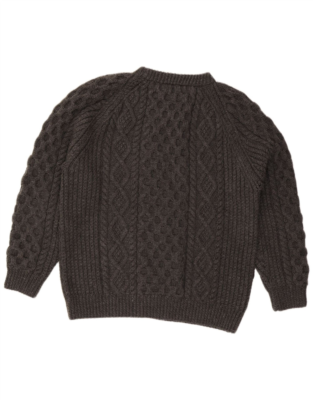 Maglione maglione girocollo da uomo vintage grigio XL
