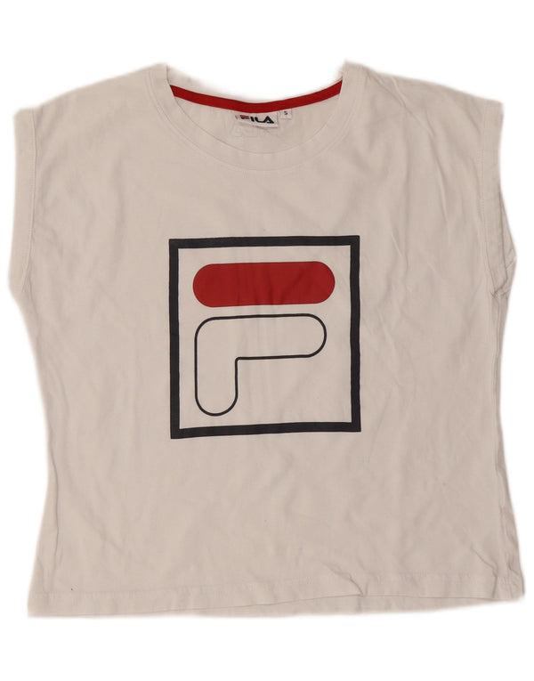 Maglietta grafica da donna Fila Top UK 10 piccola bianca