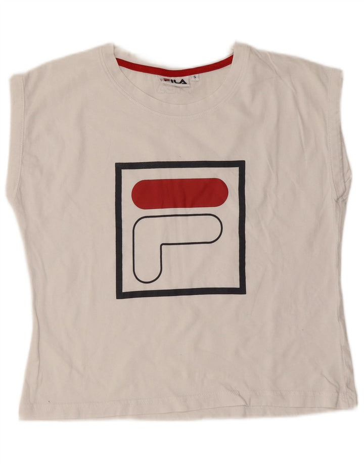Maglietta grafica da donna Fila Top UK 10 piccola bianca