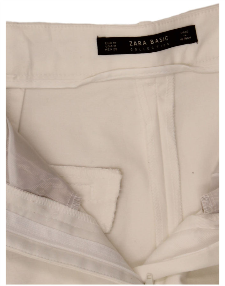 Pantaloncini chino a vita alta da donna Zara medi W28 bianchi