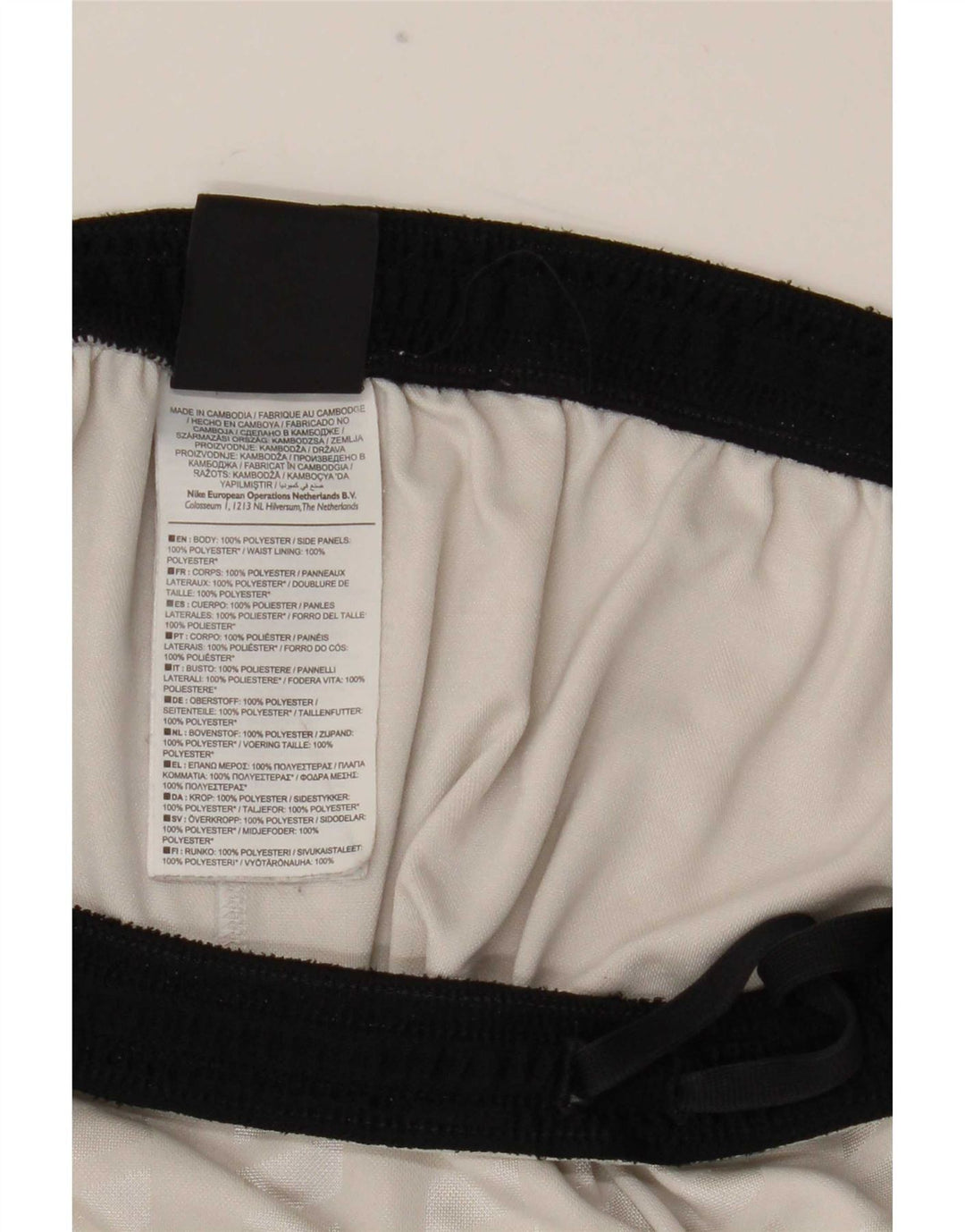 Pantaloncini sportivi Nike Dri Fit da uomo, grandi, in poliestere color block bianco