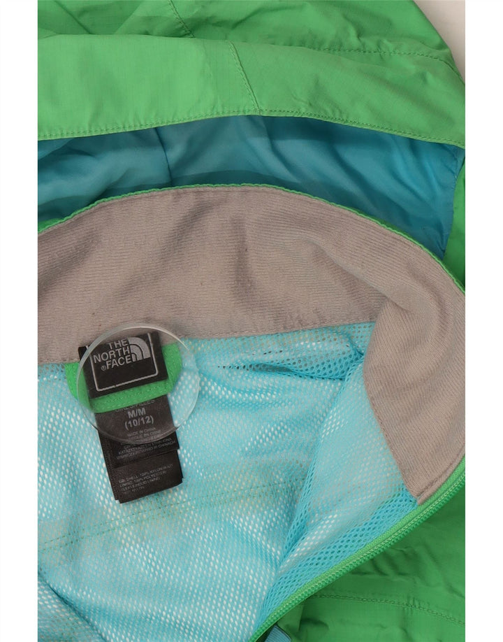 Giacca antipioggia con cappuccio The North Face per ragazze 10-11 anni in nylon verde medio