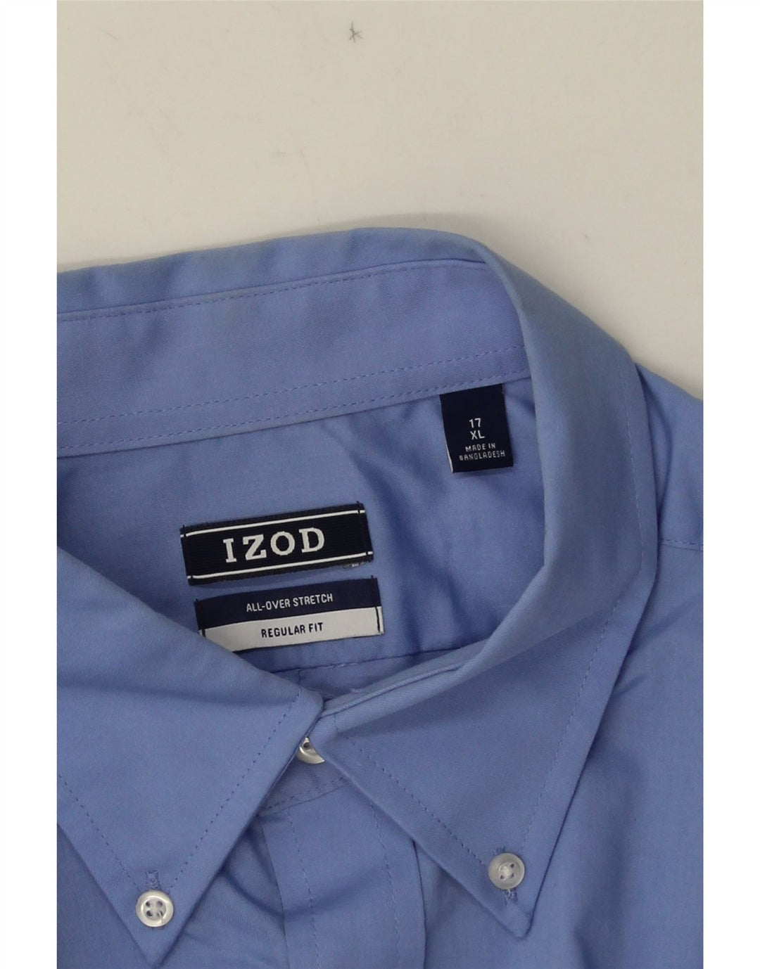 Camicia IZOD da uomo a maniche corte vestibilità regolare taglia 17 XL blu