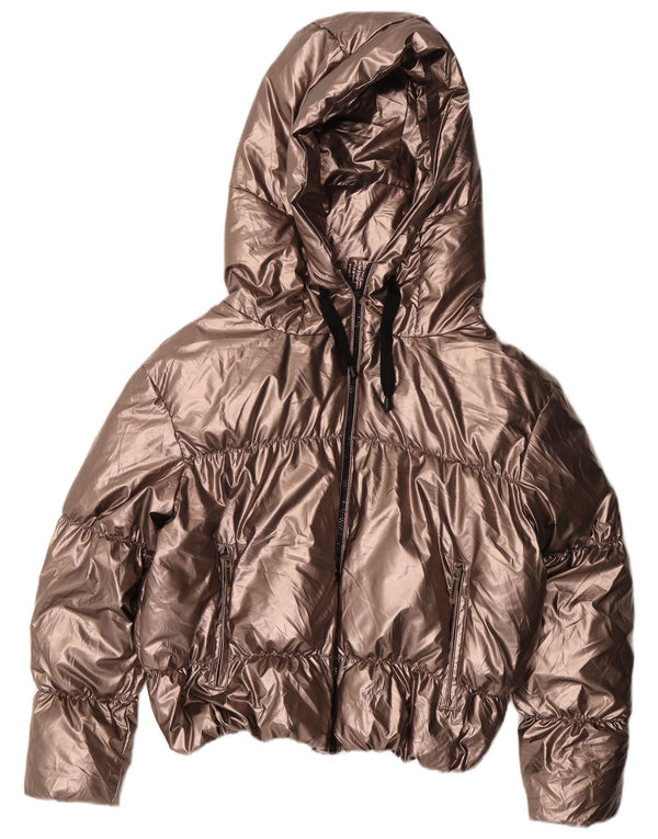 Giacca imbottita con cappuccio corta da donna Carrera UK 14 poliestere oro medio