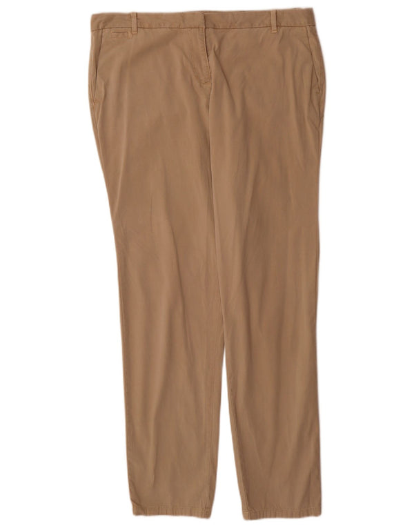 Pantaloni chino slim da donna Marks & Spencer UK 14 Large W34 L30 Cotone beige