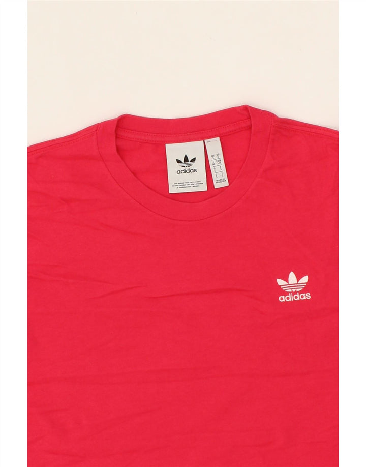 ADIDAS Mens T-Shirt Top Small Pink Cotton Vintage Adidas and Second-Hand Adidas from Messina Hembry 