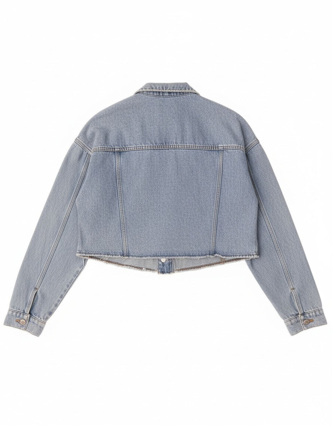 Giacca in denim oversize corta da donna Esprit UK 10 piccola in cotone blu