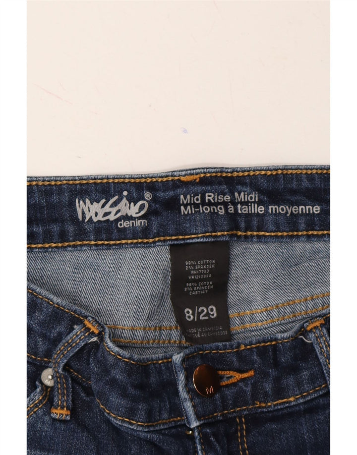 MOSSIMO Womens Mid Rise Denim Shorts US 8 Medium W29  Navy Blue Cotton Vintage Mossimo and Second-Hand Mossimo from Messina Hembry 
