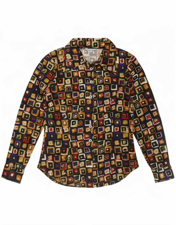 Camicia Piu & Donna UK 12 Medium multicolore geometrica