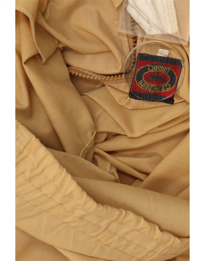 VINTAGE Mens Bomber Jacket IT 50 Large Beige Polyester Vintage Vintage and Second-Hand Vintage from Messina Hembry 