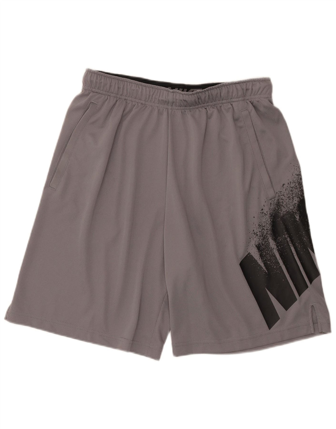 Pantaloncini sportivi Nike Dri Fit Graphic da uomo, grandi, in poliestere grigio