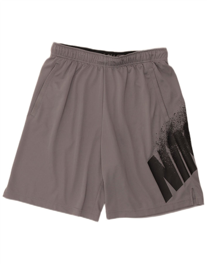 Pantaloncini sportivi Nike Dri Fit Graphic da uomo, grandi, in poliestere grigio
