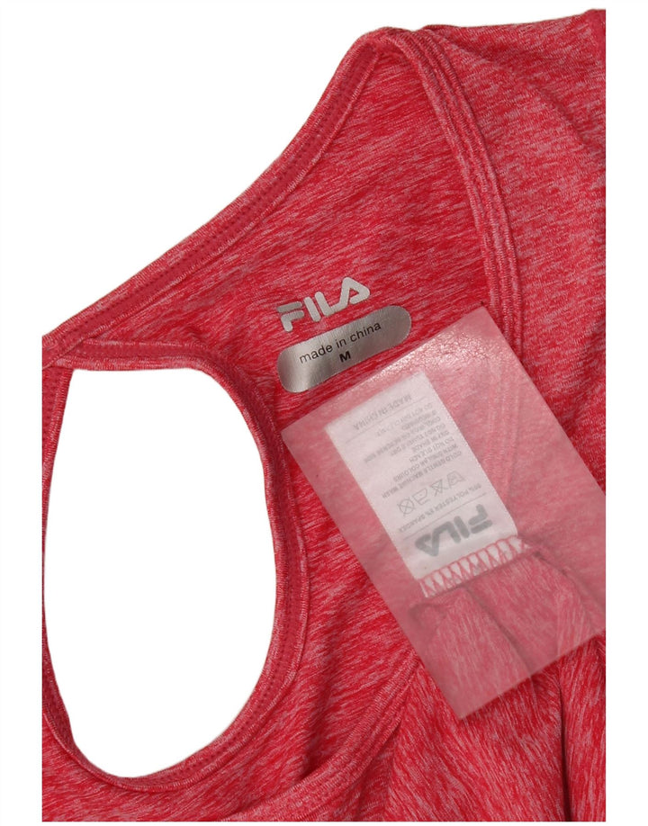 Maglietta da donna Fila Top UK 12 Poliestere color block rosa medio