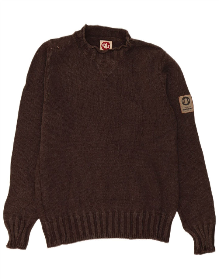 Murphy & Nye Maglione da uomo con collo alto in lana marrone medio