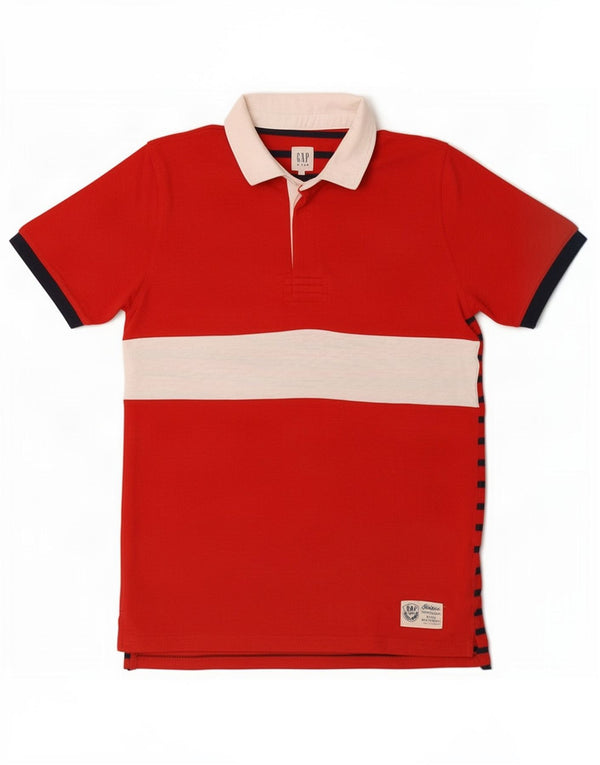 Polo da rugby per ragazzi Gap 13-14 anni 2XL Cotone color block rosso