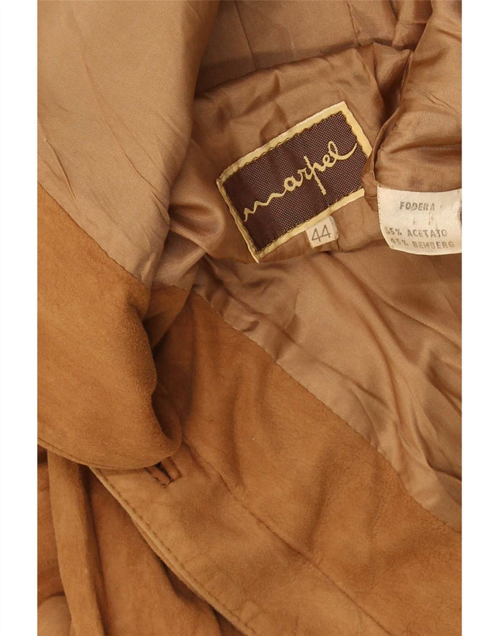 Giacca in pelle scamosciata da donna Marpel IT 44 in pelle beige medio