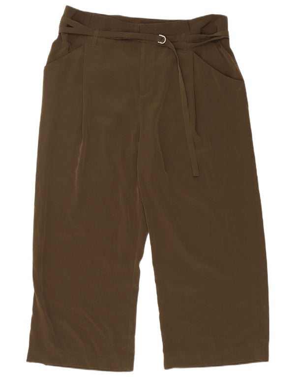 Womens Straight Cropped Trousers UK 16 Large W34 L23