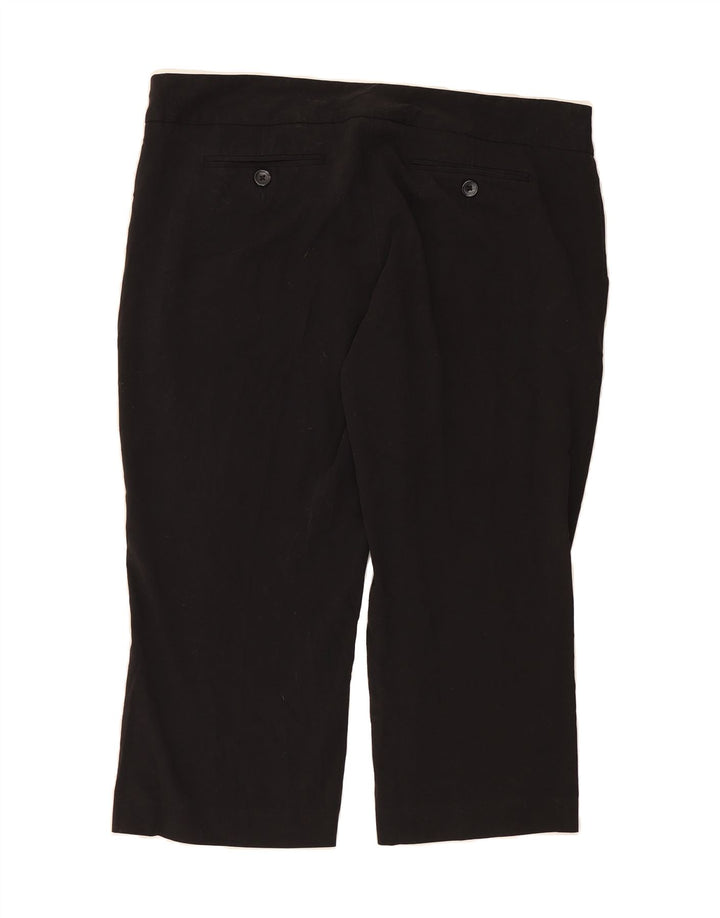 MOSSIMO Womens Straight Capri Trousers US 14 XL W36 L21 Black Polyester Vintage Mossimo and Second-Hand Mossimo from Messina Hembry 