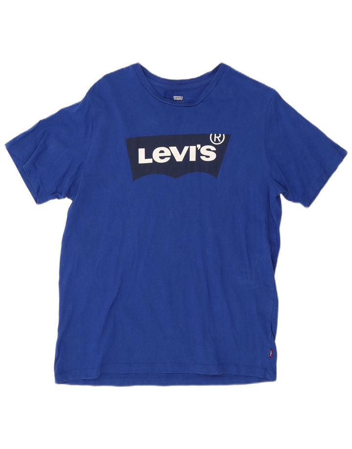 T-shirt grafica da donna Levi's Top UK 14 cotone blu medio