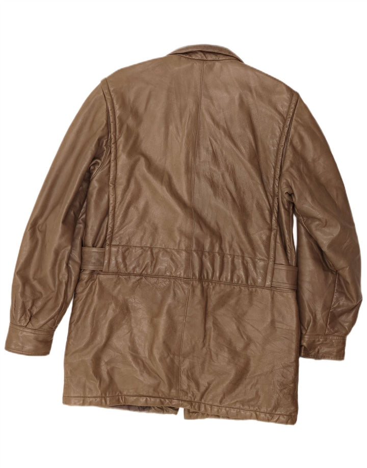 Cappotto in pelle da uomo ROBRIK IT 48 Marrone medio