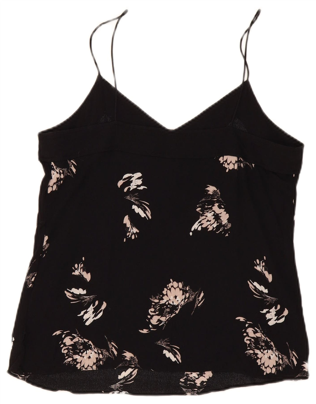 Jigsaw Womens Abstract Pattern Cami Top UK 12 Medium Black Viscosa