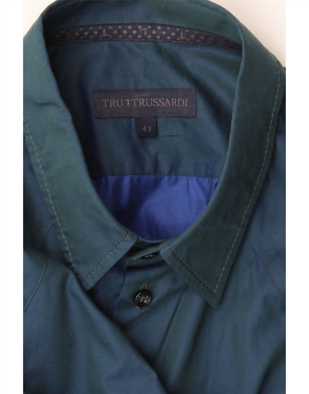 Camicia Trussardi Uomo Taglia 41 Media Blu Navy