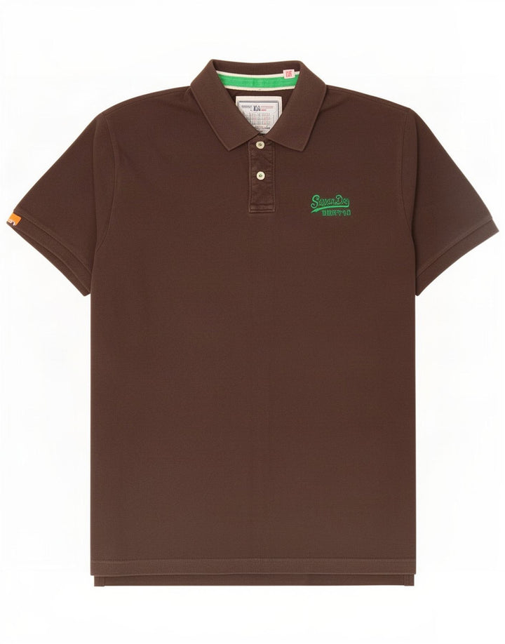 Polo da uomo Superdry 2XL in cotone marrone