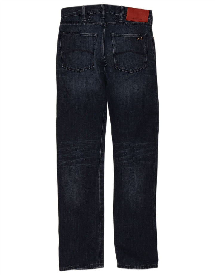 Jeans dritti da donna Armani Exchange W28 L32 cotone blu navy