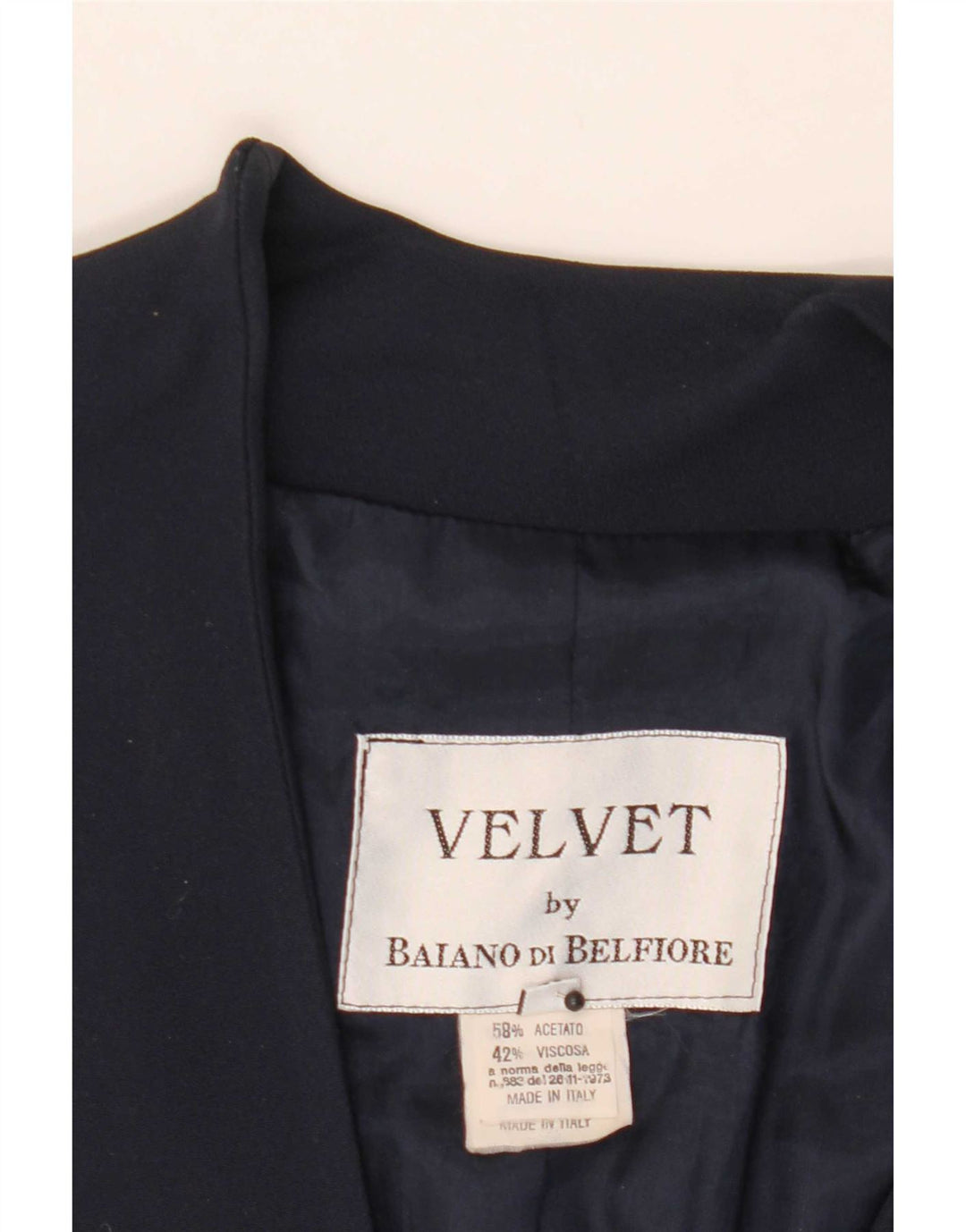 Giacca blazer vintage da donna a 3 bottoni IT 46 grande acetato blu navy